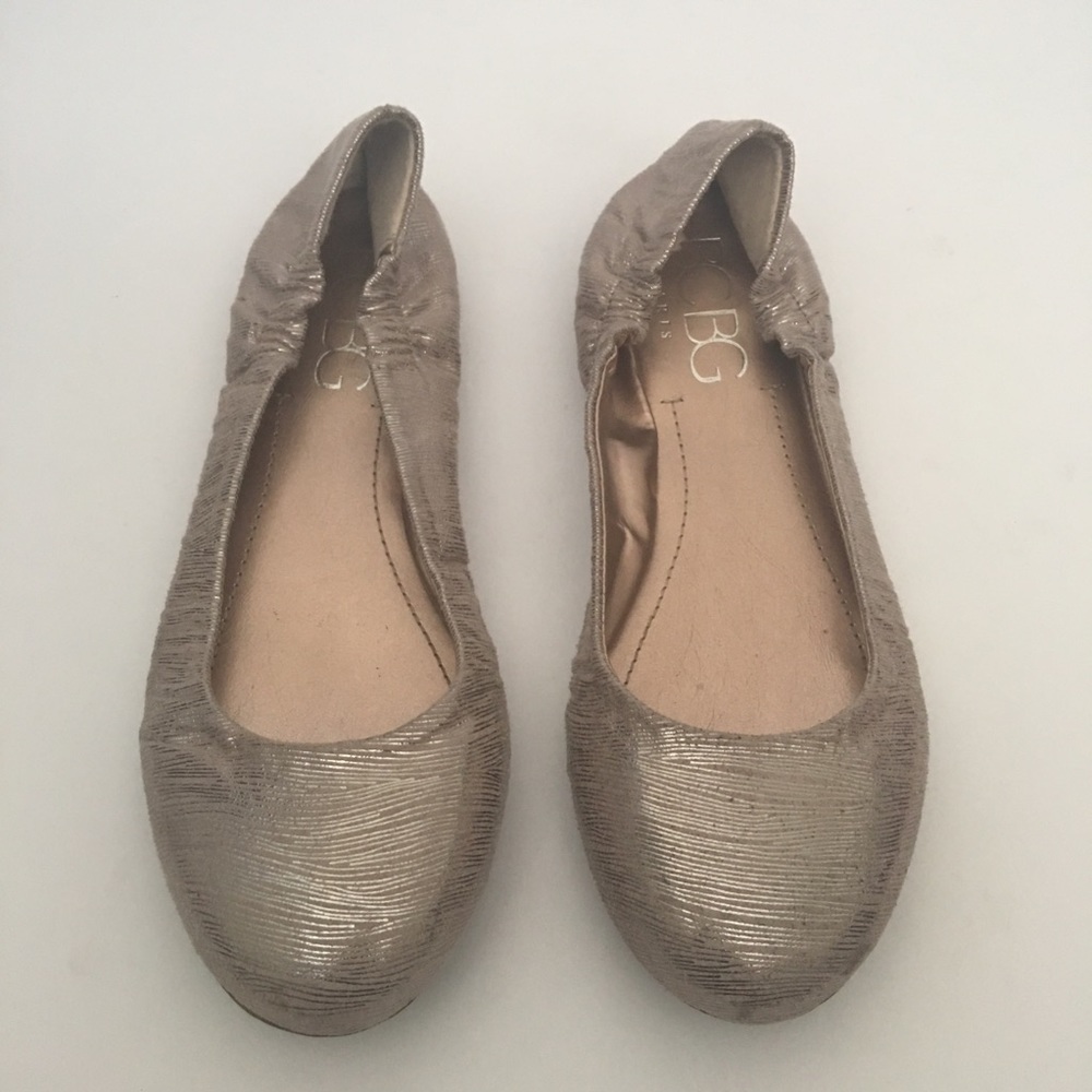 (Bundle 👗) BCBG Gold Metallic Ballet Flats